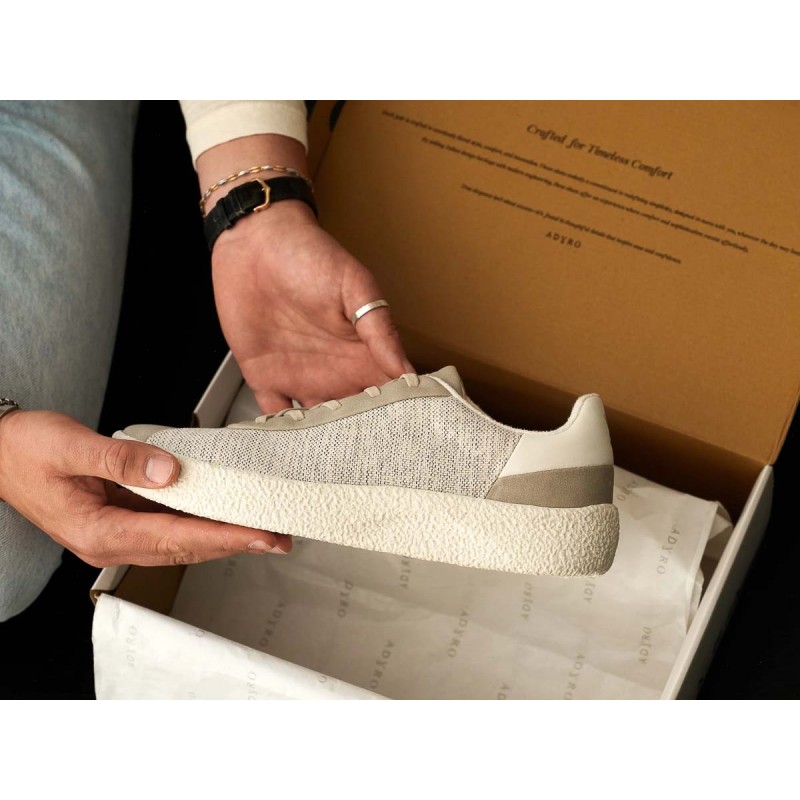 Zapatillas Adyro beige hombre casual cómodas